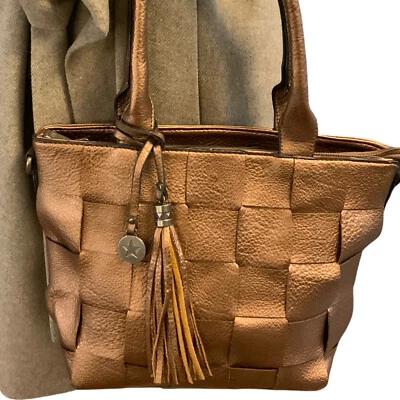 DAMENHANDTASCHE FLECHTOPTIK LEICHT  MODISCH CITYLIKE PERLATO - Bild 1 von 4