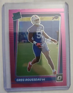Greg Rousseau RC 2021 Donruss Football Optic Preview Pink Prizm Buffalo #P-344 - Bild 1 von 4