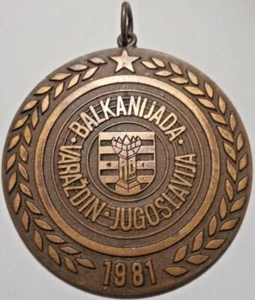 Jugoslavija,Croatia Varaždin 1981 Medal For Shooting Games From Balkaniada !!!!! - Picture 1 of 5