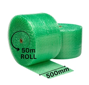 500mm x 50m - Bio Degradable Bubble Wrap Packaging Green Eco Friendly - UK made - Picture 1 of 3