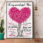 Pink Lovers Tree Mom Gift I Will Always Love You With All Of My Heart Daughte...