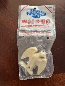 Vintage Official BSA Neckerchief Slide White Plastic Eagle New/Sealed Boy Scouts - Picture 1 of 1