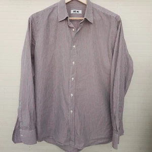 Men's Innes Cole Shirt Striped Blue Grey Pink White Size XL Excellent Condition - Picture 1 of 7