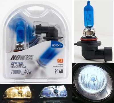 Nokya 7000K White 9140 Nok7479 40W Two Bulbs Fog Light Replacement Stock Lamp - Image 1 of 4