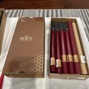 12 Pc Set ROOT Premium Garnet/ Beeswax Beige Mix Arista Dipper Taper - Picture 1 of 5
