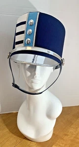 DeMoulin Marching Band Hat Navy,Silver And Baby Blue Costume/Cosplay Size Medium - Picture 1 of 15