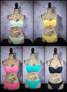 Push-Up Twist Bandeau Matching Bikini Set - Picture 1 of 54