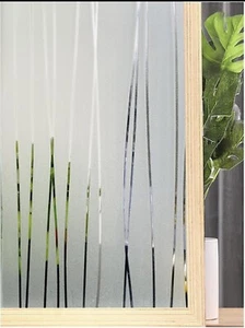 Grafisches Muster mattiert Wohndeko Sichtschutz Fenster Glasfolie Dusche Tür Aufkleber - Bild 1 von 3