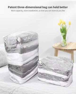 Vacuum Storage Bags High Capacity Cube Duvet Clothes Extra Large 100 x 80 x 30cm - Image 1 of 4