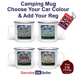 Morris Minor Mug,11oz Enamel Morris Minor Camping Mug - Picture 1 of 9