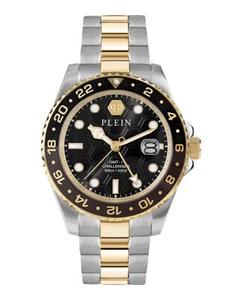 Philipp Plein Mens GMT-I Challenger Two Tone 44mm Bracelet Fashion Watch - Picture 1 of 5