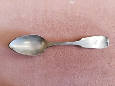 ANTIQUE COLLECTABLE 6" * PARKER * COIN SILVER (90%) TEA SPOON - MONO - Image 1 of 4