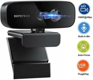 DEPSTECH 1080P HD Cámara web Micrófono estéreo USB Cámara web para computadora portátil de escritorio - Imagen 1 de 6