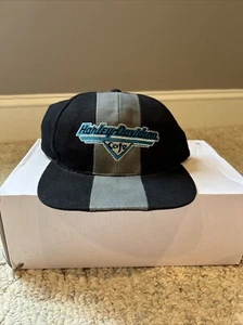 Harley Davidson Cafe Las Vegas Black/Grey Cap One Size adj clip closure - Picture 1 of 3