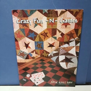 CRAZY FUN-N-GAMES Quilt Pattern Book THE BUGGY BARN 6 Patterns - Picture 1 of 11