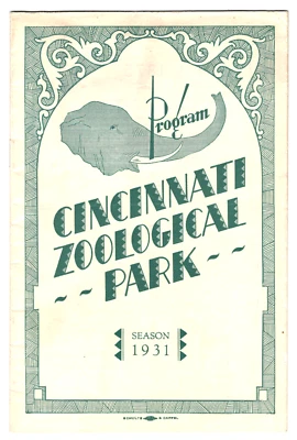 Cincinnati Zoological Park Season Program, 1931 Foto 1 de 2