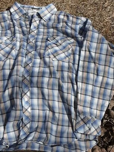 De Colección Campus Resistente País a Cuadros Mangas Largas Occidental Talla L - Imagen 1 de 7