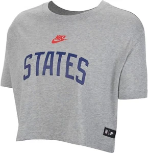 Neu mit Etikett Nike Damen Staaten kurzes Oberteil Fußball USA Sport grau Größe XL $ 30 A333 - Bild 1 von 3