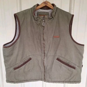 Gilet uomo Wrangler Hero 3XL/3XG finto sherpa drab verde vintage abbigliamento da lavoro caccia lavoro - Foto 1 di 11
