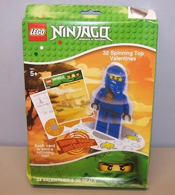 Valentines Day Exchange Cards (Box of 32) Lego Ninjago Spinning Top Valentines - Image 1 of 4