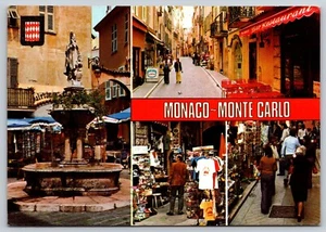 Postcard Monaco Monte Carlo 1981 La Place Street - Picture 1 of 2