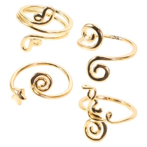 4 Pcs Zehenring -Set Strand Frau Verstellbare Zehenringe Für Damen - Bild 1 von 12