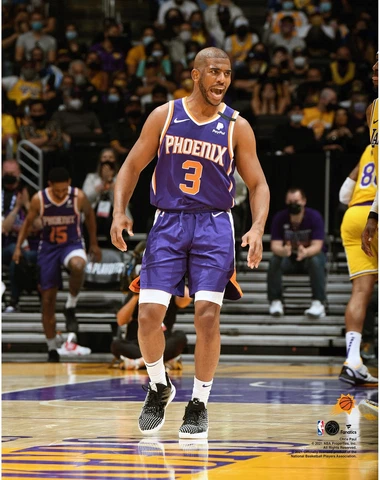Chris Paul Phoenix Suns Unsigned 2021 Playoffs Round 1 Celebrating Photo Cover