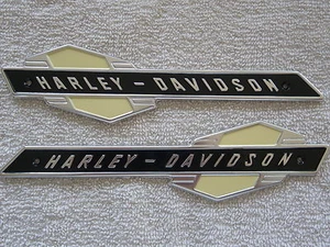 Harley 63-65 Emblems 61777-63 ..FL & XL . w/ MOUNTING KIT & SCREWS ships 2 Days - Picture 1 of 6