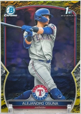 2023 Bowman Alejandro Osuna Chrome 1st Yellow Lunar Crater Refractor /75 BCP-131 - Image 1 of 3