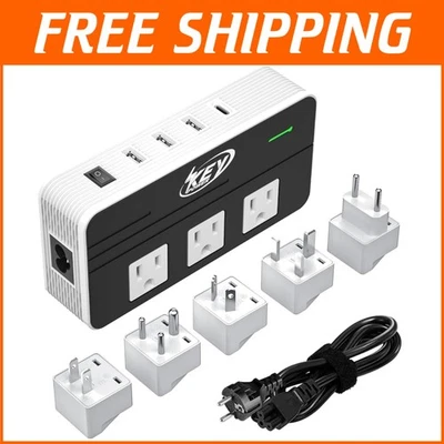 230W Voltage Converter & Travel Adapter with USB-C for Worldwide Use, 5 Ports - Image 1 of 4