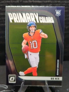 2024 Donruss Optic Bo Nix Rookie Primary Colors Insert RC Denver Broncos #4 - Picture 1 of 2