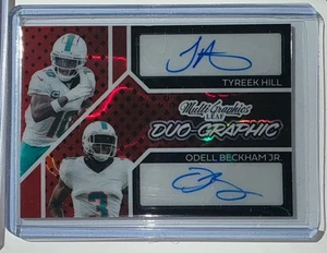 Fútbol americano ecléctico hoja 2024 Tyreek Hill Odell Beckham autógrafo automático #d 6/9 - Imagen 1 de 1