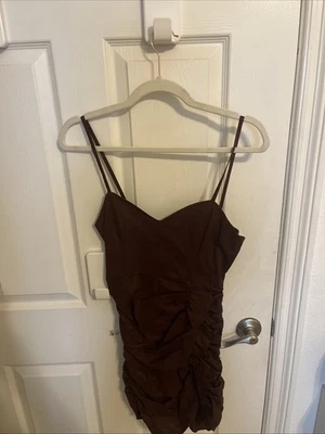 ZARA Women’s Brown Linen Blend Dress Size XS - Image 1 of 4