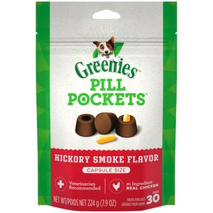 Greenies Pill Pockets for Capsules Hickory Smoke 1ea/30 ct, 7.9 oz - Picture 1 of 2