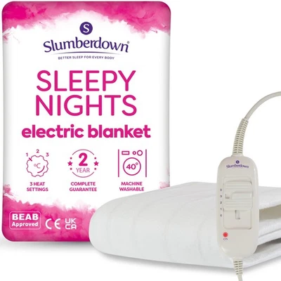 Sleepy Nights Electric Blanket Small Single by Slumberdown 61cm - 122cm - Image 1 of 4