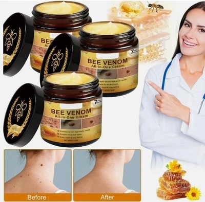 3 pz Crema Restauro Pelle Veleno d'Api, Crema Trattamento Pelle Professionale  - Immagine 1 di 4