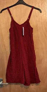 George Burgundy Playsuit Size 8 - Picture 1 of 1