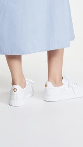 Tory Burch Womens Howell Court Sneaker In Titanium White Sz 10.5 M - Picture 1 of 20