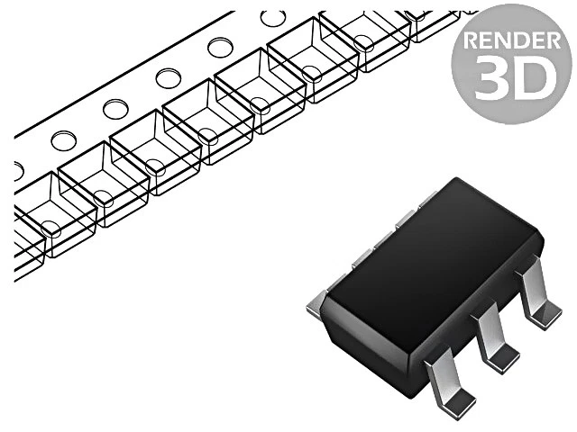 RCLAMP0524S.TCT Diode: TVS Array 6V 150W doppelt x2,gemeinsame Anode SOT23-6 SEM - Bild 1 von 1