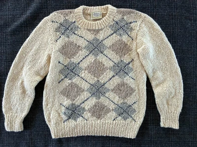 GAELTARRA Handknit Irish Sweater Argyle Pattern Women's Size 38 - Image 1 of 4