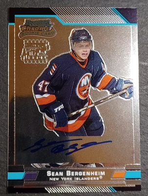SEAN BERGENHEIM 2003/04 BOWMAN CHROME ROOKIE AUTOGRAPH AUTO #87/250 MINT   A-177 - Image 1 of 3