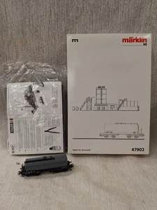 Juego de coche de combustible Marklin HO con vagón cisterna y edificio 47902 nuevo en caja - Imagen 1 de 12