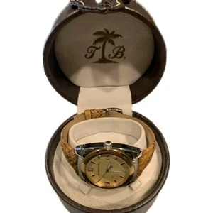 Tommy Bahama Cuero TB1032 Caja Acero Inoxidable Hecho en Suiza. - Imagen 1 de 4