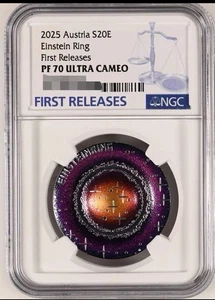 NGC PF70 2025 Austria €20 Silver Coin - Beauty of the Universe: Einstein Ring - Picture 1 of 2