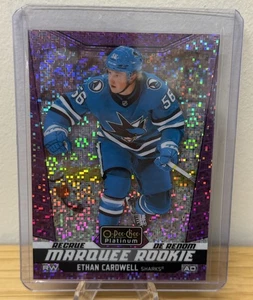 2024-25 O-Pee-Chee Platinum ETHAN CARDWELL tendone Rookie pixel viola /299 - Foto 1 di 2