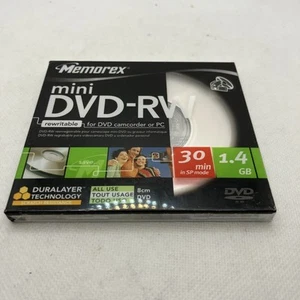 Memorex Mini DVD-R Recordable for DVD Camcorder or PC 1.4 GB 30 min NEW - Picture 1 of 3