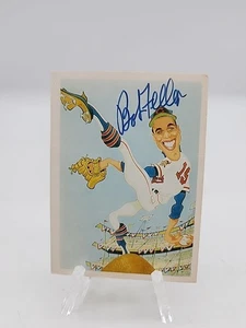 Bob Feller Signed Card HOF Auto 1985 Baseball Greats Set Autograph - Picture 1 of 4