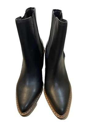 Crown Vintage Women’s Pimmy Bootie Black Ankle Leather Size 7 Wide - Image 1 of 4