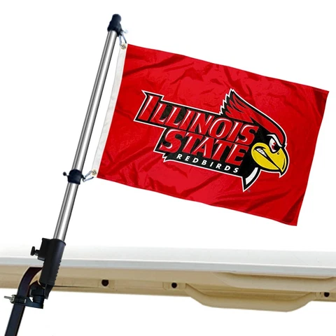 Illinois State Redbirds Golf Cart Flag and Flagpole Mount Holder Cover