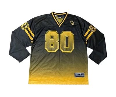 Camiseta de fútbol vintage Y2K Southpole manga larga #80 para hombre talla XL negra amarilla Foto 1 de 4